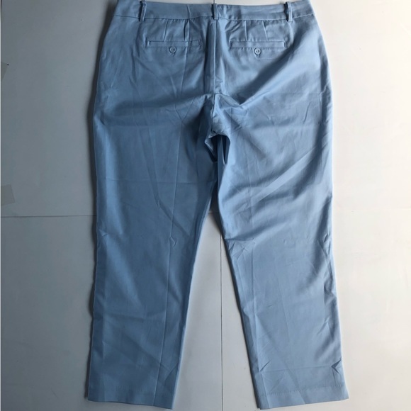 Core Life Pants Light Blue Size 14W Cropped Cotton Slash Pockets‎ New - Picture 5 of 11